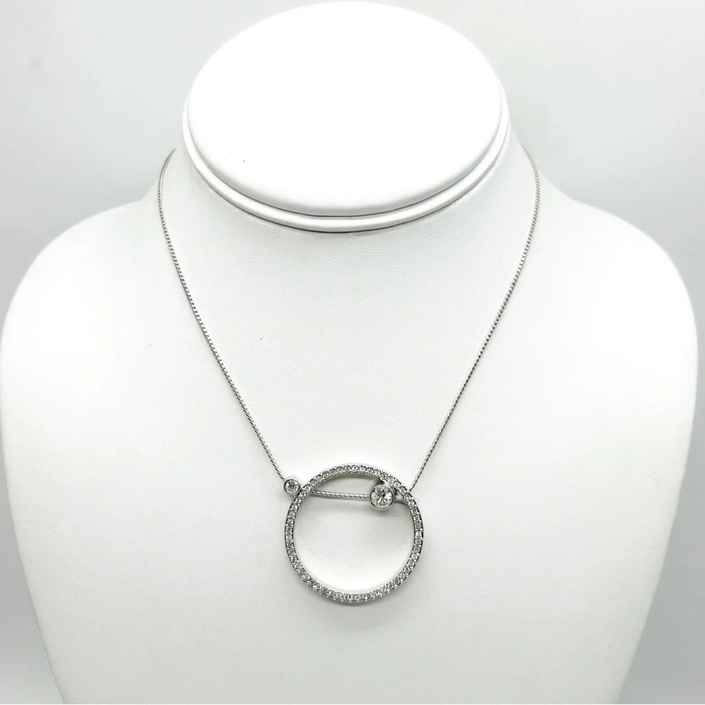 Swarovski Crystal Circle Pendant Necklace